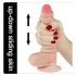 Lovetoy Sliding-Skin - Dubbel lager dildo - 18 cm (naturlig)