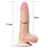 Lovetoy Sliding-Skin - Dubbel lager dildo - 18 cm (naturlig)