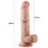 Lovetoy Sliding-Skin - Dubbel lager dildo - 21 cm (naturlig)