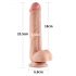 Lovetoy Sliding-Skin - Dubbel skikt dildo - 23cm (naturlig)