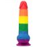 Lovetoy Prider - realistisk dildo med testiklar - 20 cm (regnbåge)