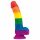 Lovetoy Prider - realistisk silikon dildo 19cm (regnbåge)