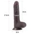 Lovetoy Sliding-Skin - dubbla lager dildo - 18cm (brun)