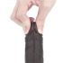 Lovetoy Sliding-Skin - dubbla lager dildo - 18cm (brun)