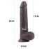 Lovetoy Sliding-Skin dubbel lager dildo - 23cm (brun)