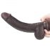 Lovetoy Sliding-Skin dubbel lager dildo - 23cm (brun)