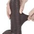 Lovetoy Sliding-Skin dubbel lager dildo - 23cm (brun)