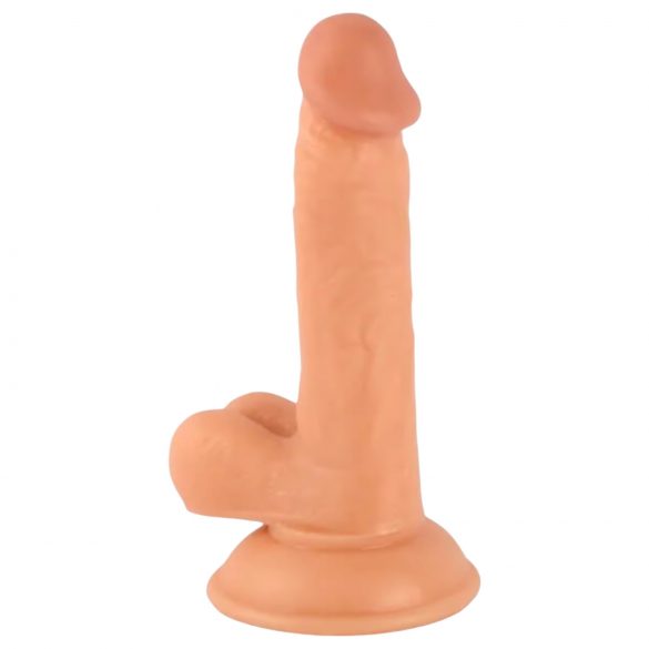 Mr. Rude - Naturlig sugkopp-dildo med pung, 17 cm