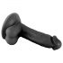 Mr. Rude - naturtrogen sugproppdildo - 17 cm (svart)