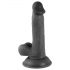 Mr. Rude - naturtrogen sugproppdildo - 17 cm (svart)