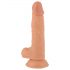 Mr. Rude - sugande dildo 19cm med bollar (hudfärgad)