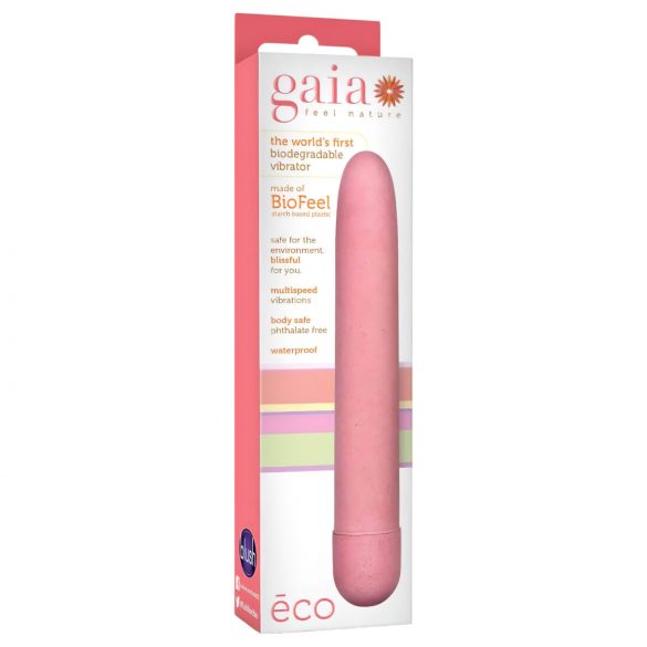 Gaia Eco L - Miljövänlig stavvibrator (rosa) - stor