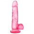 bjours Sweet N Hard 4 - sugpropp dildo med testiklar (rosa)