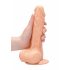 RealRock Dong 8 - naturtrogen dildo med pung (20cm)