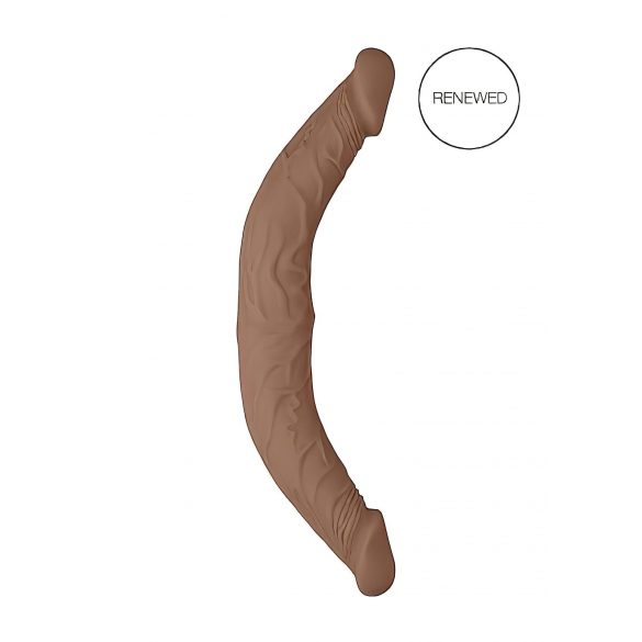 RealRock Dubbel Dong 36cm - Mörk Naturnyans