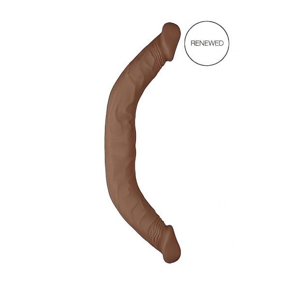 RealRock Dubbel Dong 46cm - mörk natur