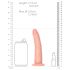 RealRock Slim - realistisk dildo - 15,5cm (naturlig)