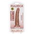 RealRock Slim - realistisk dildo 15,5cm (mörk natur)