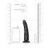 RealRock smal realistisk dildo - 15,5 cm (svart)