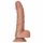 RealRock - sugfotsdildo med pung - 15,5 cm (mörk natur)