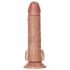 RealRock - sugfotsdildo med pung - 15,5 cm (mörk natur)