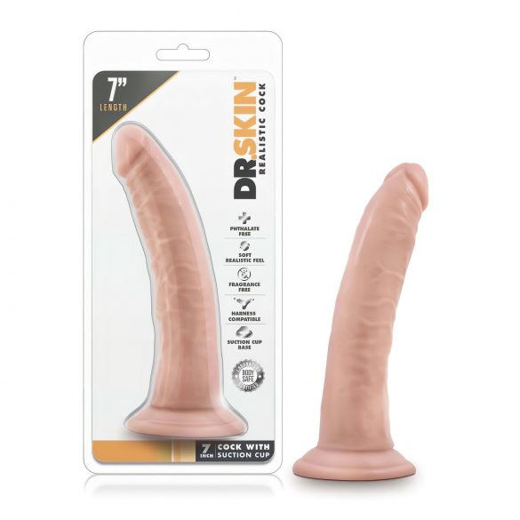 Dr. Skin 7 - Naturlig dildo med sugkopp (17,5cm)