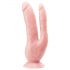 Dr. Skin 8 - Dubbel dildo med sugfot (natur)