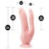 Dr. Skin 8 - Dubbel dildo med sugfot (natur)