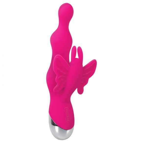 Evolved - pärlande klitorisvibrator med arm (rosa)