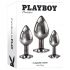 Playboy 3-dels analsats (silver)