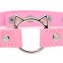 Master Series Kinky Kitty - rosa kattkrage med ring