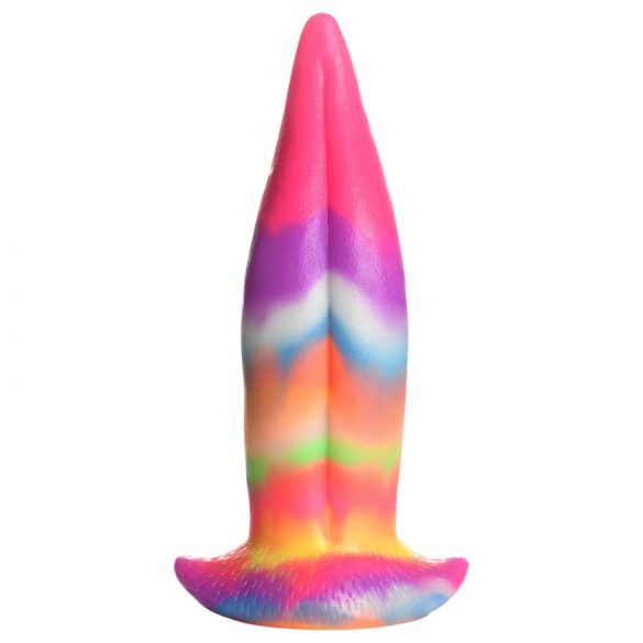 Creature Cocks Tunga - Lysande Silikondildo 21 cm (Regnbåge)