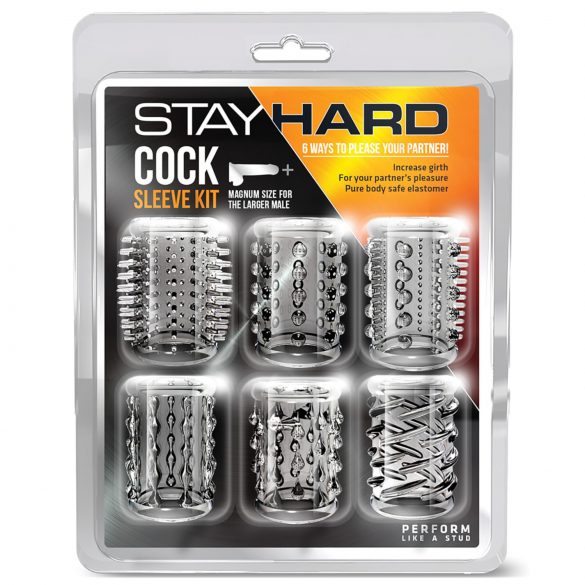 Stay Hard - Penisring Set - Genomskinlig (6 st)