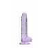 REALROCK - genomskinlig realistisk dildo - lila (17cm)