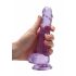 REALROCK - genomskinlig realistisk dildo - lila (17cm)