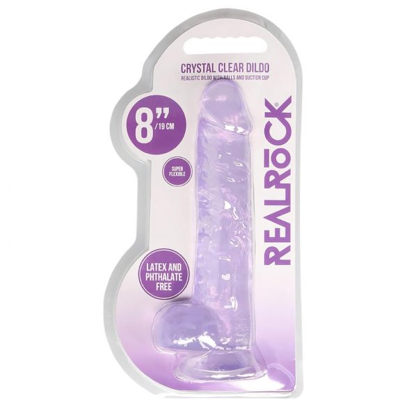 REALROCK - Genomskinlig realistisk dildo - Lila (19 cm)