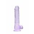 REALROCK - Genomskinlig realistisk dildo - Lila (19 cm)