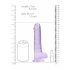 REALROCK - Genomskinlig realistisk dildo - Lila (19 cm)