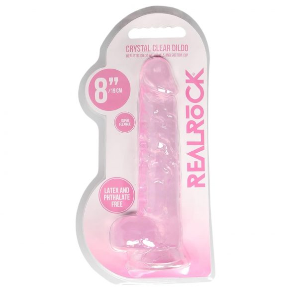 REALROCK - verklighetstro dildo i rosa (19cm)