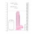 REALROCK - verklighetstro dildo i rosa (19cm)