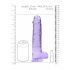 REALROCK - realistisk dildo, transparent lila (22cm)