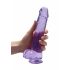 REALROCK - realistisk dildo, transparent lila (22cm)