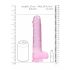 REALROCK - genomskinlig realistisk dildo - rosa (22cm)