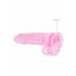 REALROCK - genomskinlig realistisk dildo - rosa (22cm)