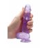 REALROCK - transparent realistisk dildo - lila (15 cm)