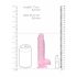 REALROCK - Genomskinlig realistisk dildo - rosa (15 cm)