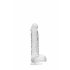 REALROCK - Genomskinlig realistisk dildo - kristallklar (15 cm)