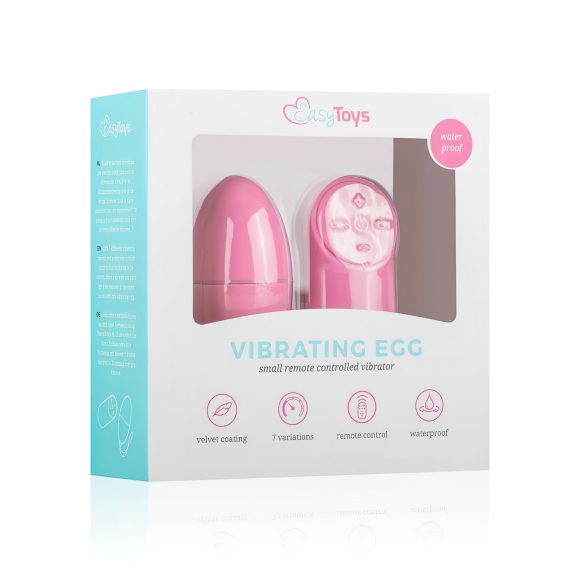 Easytoys - Rosa vibrerande ägg med 7 rytmer