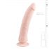 Easytoys - Sugkoppsdildo silikon (21 cm) - naturfärg