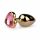 Easytoys Metall Nr.3 - analplugg guld-rosa (2,5 cm)